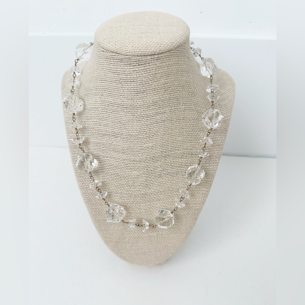 Genuine Crystal & 14k Gold-Filled Clasp & Chain Necklace
